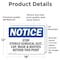 Signmission Stop Sterile Surgical Suit Cap Mask &, 18 in W x Rectangle, Vinyl Decal OS-2PACK-NS-D-1218-L-18487 - alternate 6